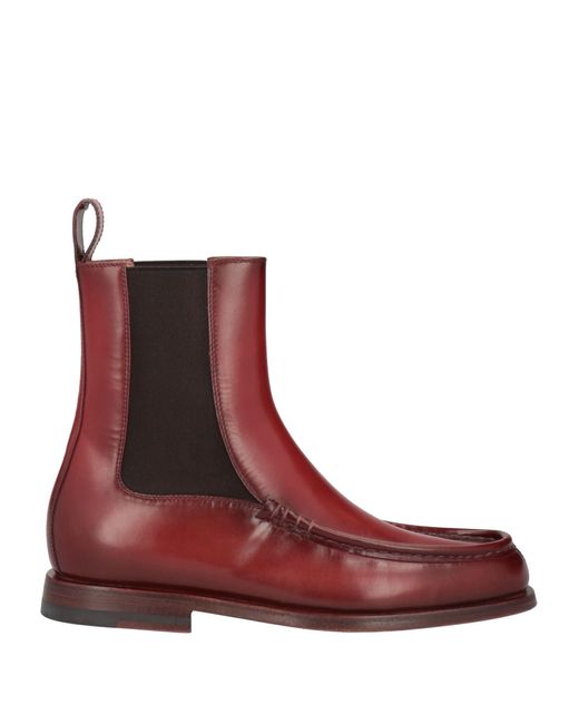Santoni Red Ankle Boots