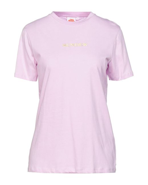 Sundek Pink Lilac T-Shirt Cotton