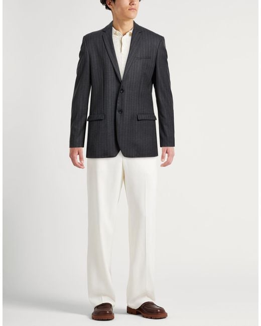 Iceberg Black Blazer Wool, Silk for men