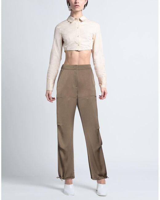 Luisa Cerano Natural Pants Triacetate, Polyester