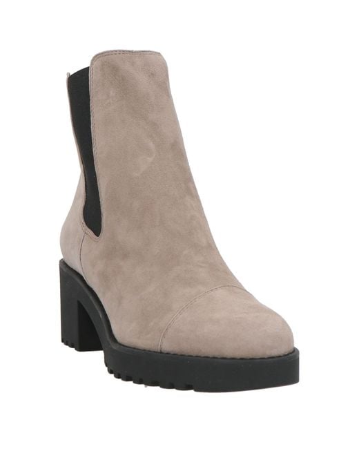 Hogan Brown Taupe Ankle Boots Leather, Textile Fibers