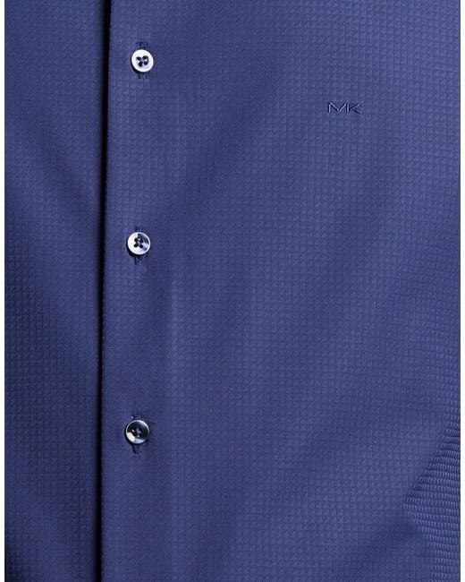 Michael Kors Blue Shirt Nylon, Elastane for men