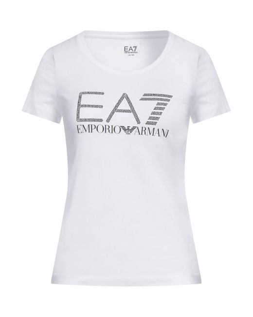 EA7 White T-Shirt Organic Cotton