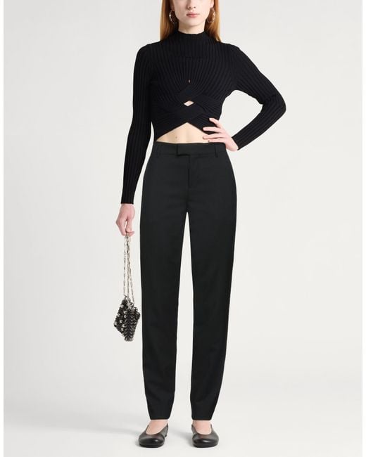 AMI Black Pants Virgin Wool