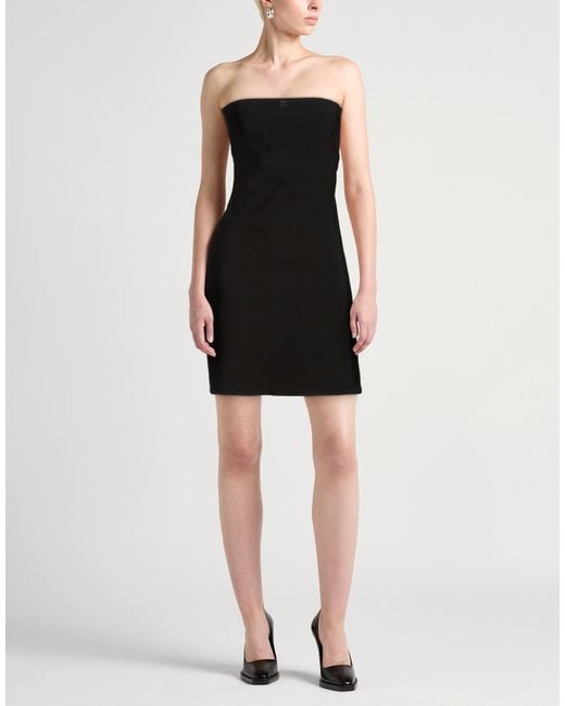 Courreges Black Mini Dress Viscose, Polyamide, Elastane