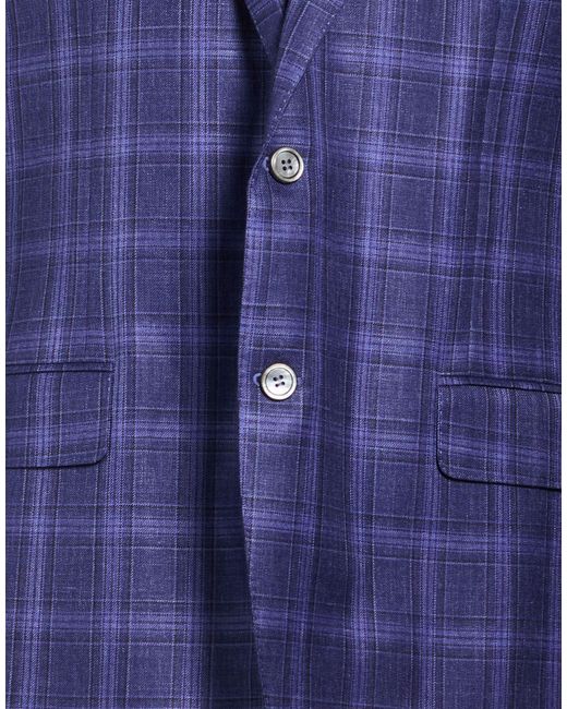 Canali Blue Blazer Cupro for men