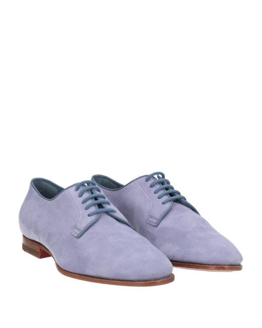 Santoni Purple Lace-up Shoes