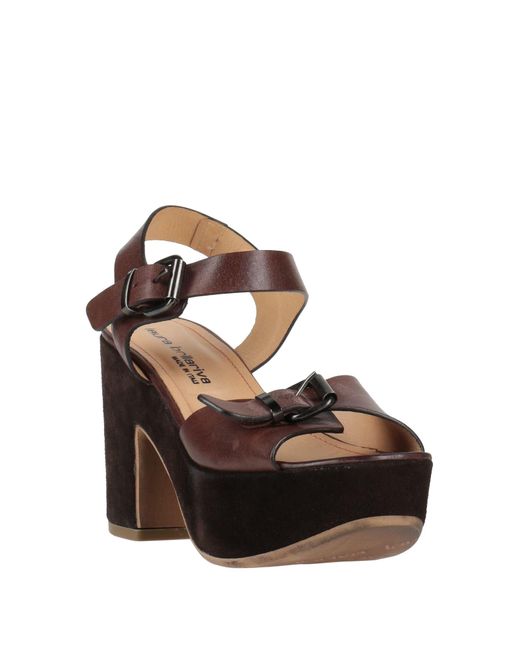 Laura Bellariva Brown Sandals Leather
