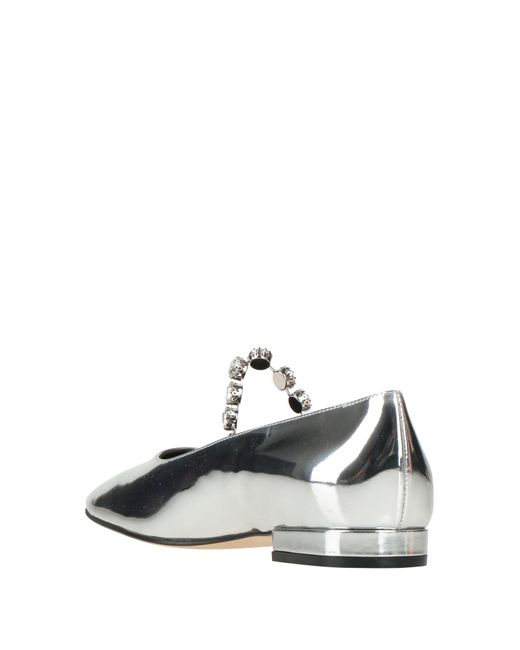 Sergio Rossi White Ballet Flats Calfskin
