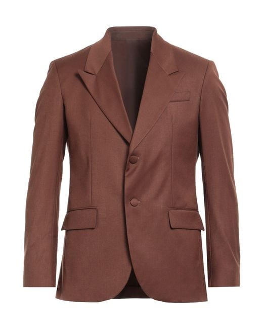MARSĒM Brown Collection Blazer Polyester, Viscose, Elastane for men