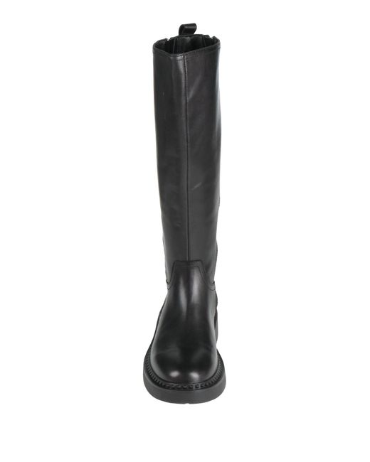 Ash Black Boot Leather
