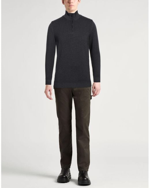Moorer Blue Turtleneck Virgin Wool for men