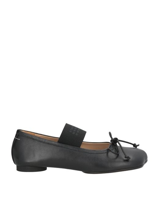 MM6 by Maison Martin Margiela Black Ballet Flats