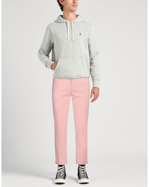 Officina 36 Pink Blush Pants Cotton, Polyester, Elastane for men