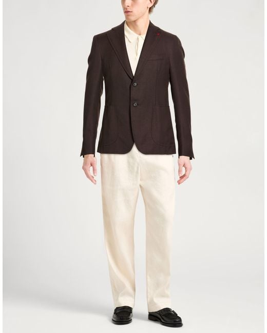 Isaia Brown Blazers for men