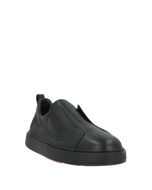 Santoni Black Trainers for men