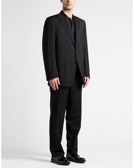 Canali Black Suit Wool for men