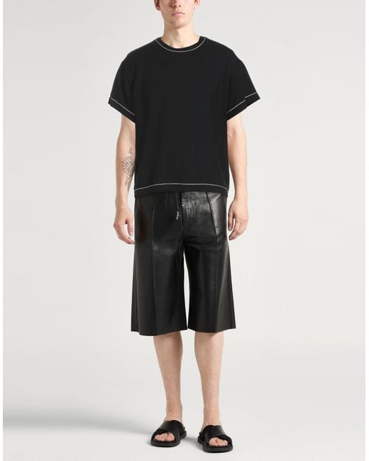 Theory Black T-Shirt Viscose, Elastane, Polyamide for men