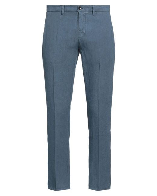 Harmont & Blaine Blue Slate Pants Linen for men