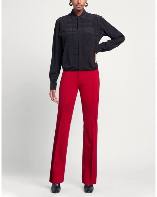 Liu Jo Red Pants Viscose, Polyamide, Elastane
