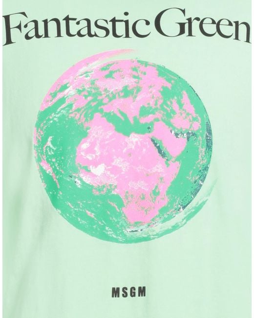 MSGM Green T-shirt for men