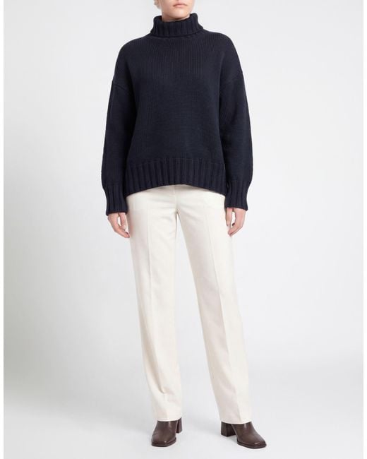 Aragona Blue Midnight Turtleneck Wool