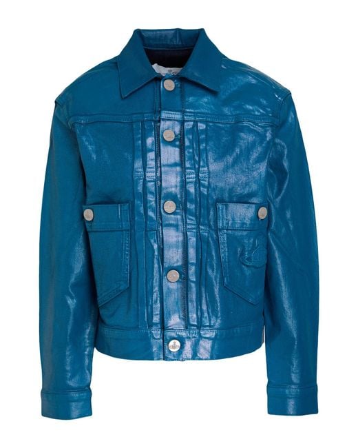 Vivienne Westwood Blue Denim Outerwear Cotton, Elastane