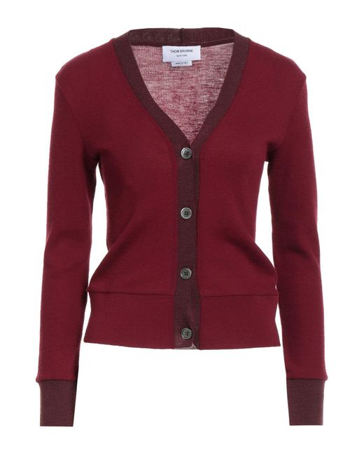 Thom Browne Red Strickjacke
