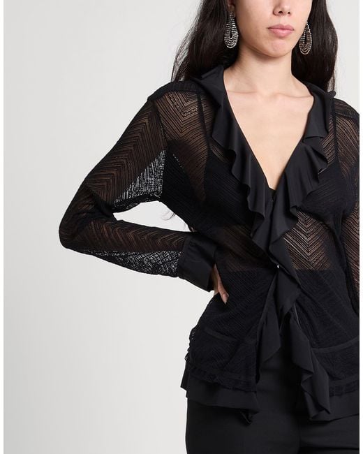High Black Tech Cardigan Nylon, Elastane, Rayon