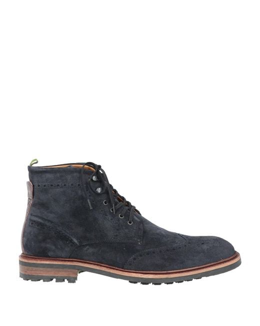 Floris Van Bommel Blue Ankle Boots for men