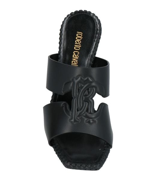 Roberto Cavalli Black Sandals Leather