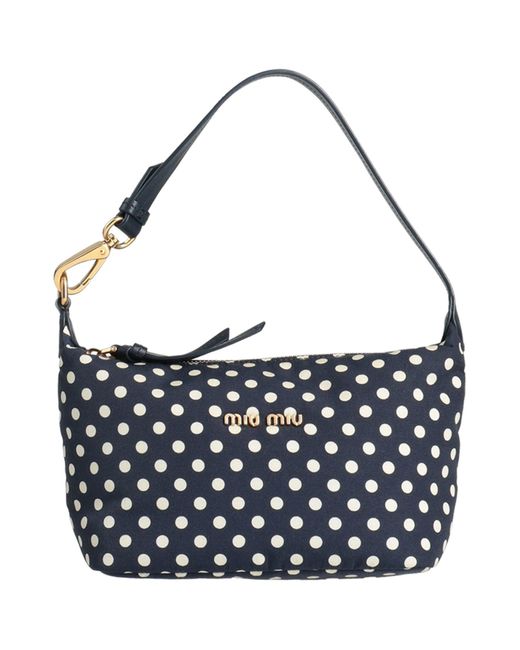 Miu Miu Blue Handbag Textile Fibers, Leather