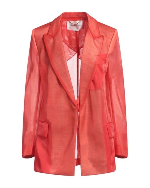 Victoria Beckham Red Coral Blazer Polyamide, Brass
