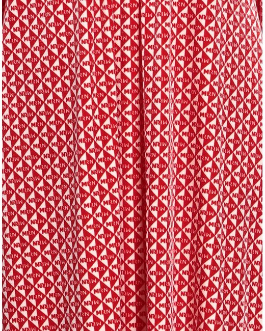 Marina Rinaldi Red Midi Dress Polyester, Elastane