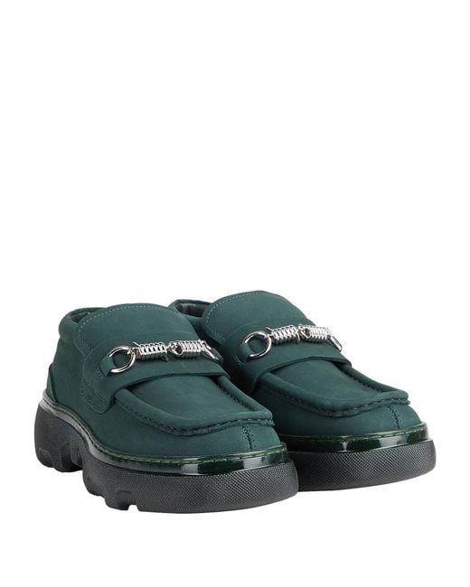 Burberry Green Loafers Leather
