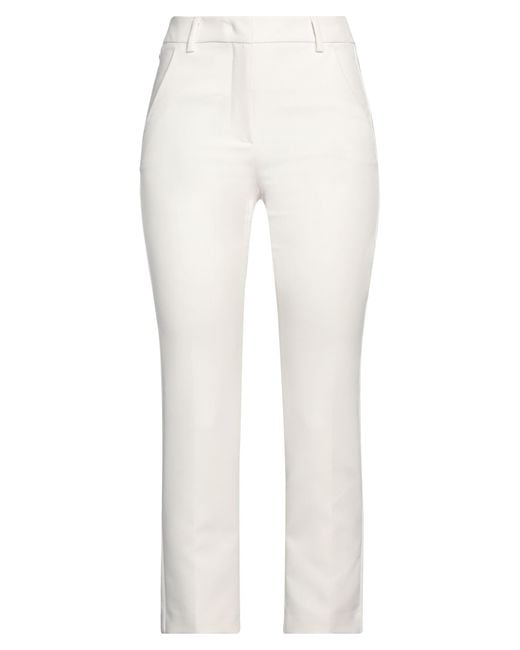 Weekend by Maxmara White Pants Polyester, Viscose, Elastane