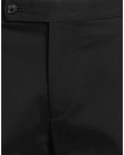 Luigi Borrelli Napoli Black Pants Cotton, Elastane for men