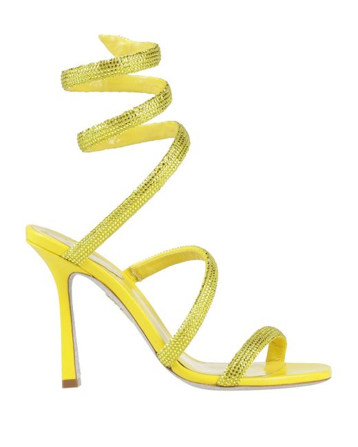 Rene Caovilla Yellow Sandals