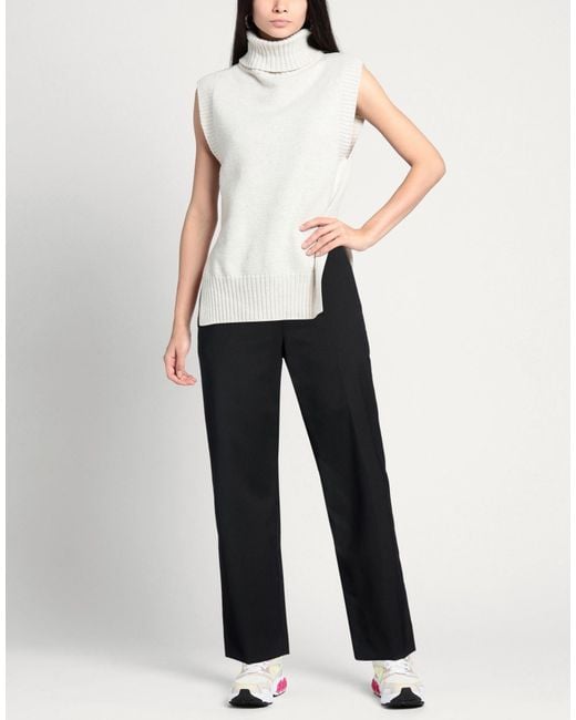 Sandro Black Pants Polyester, Wool, Elastane