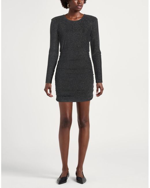 Patrizia Pepe Black Mini Dress Polyamide, Metal, Elastane
