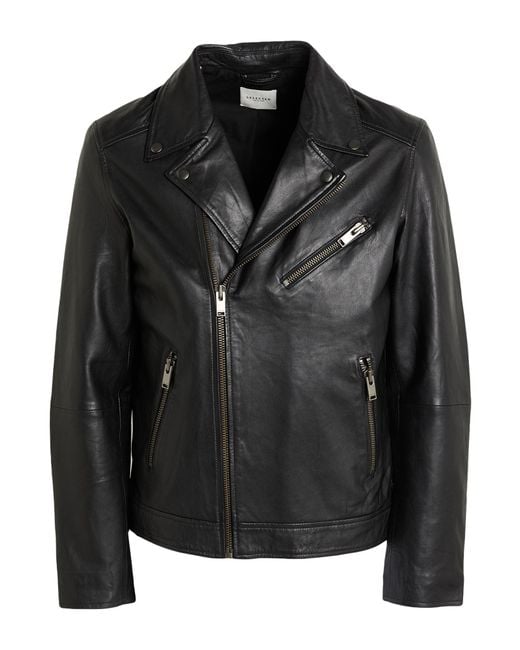 SELECTED Black Jacket Goat Skin for men