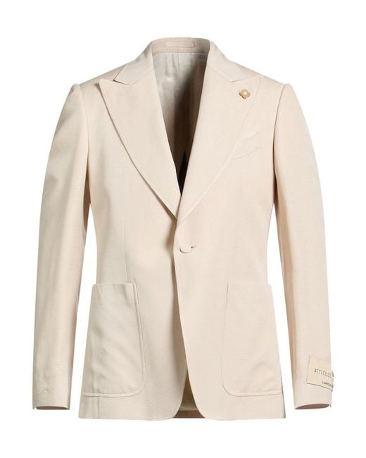 Lardini Natural Blazer Viscose, Silk for men