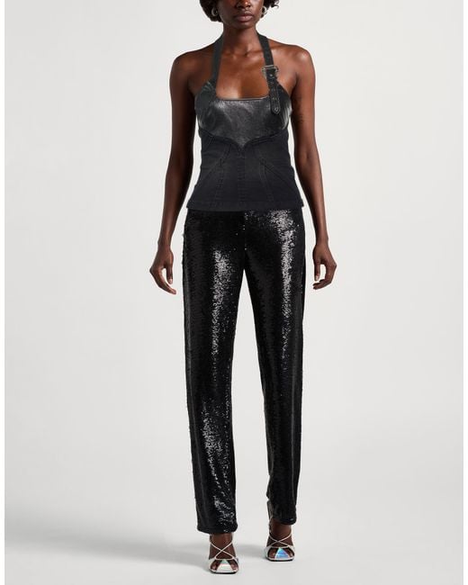 Versace Jeans Couture Black Top Cotton, Elastane, Polyurethane