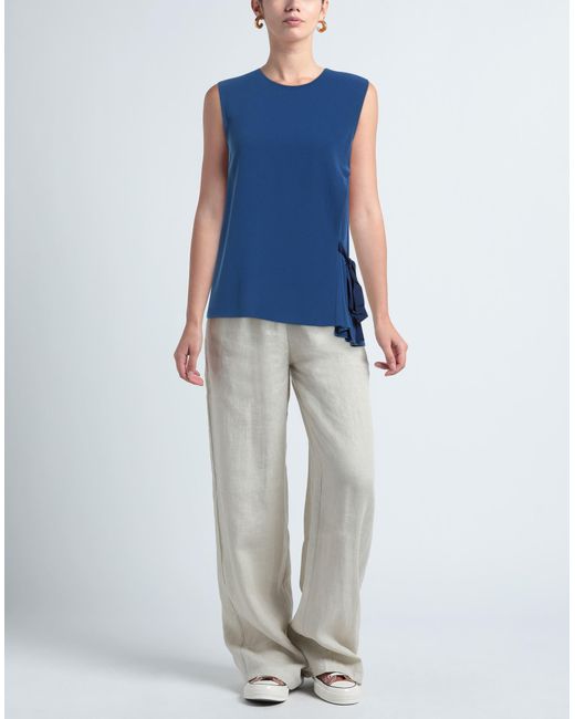 Ermanno Scervino Blue Top Polyester, Elastane