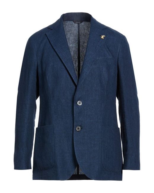 Tombolini Blue Blazer Linen for men