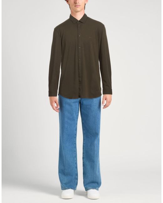 ARMANI EXCHANGE Green Shirt Cotton, Elastane for men