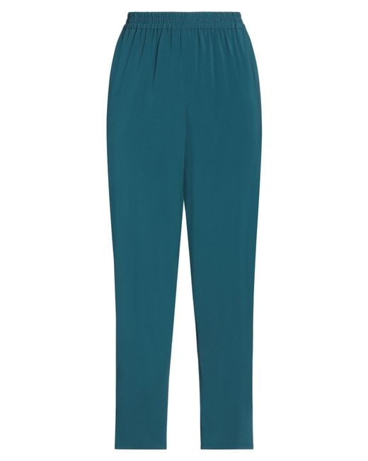 Gianluca Capannolo Blue Tapered Crepe High-Waisted Pants