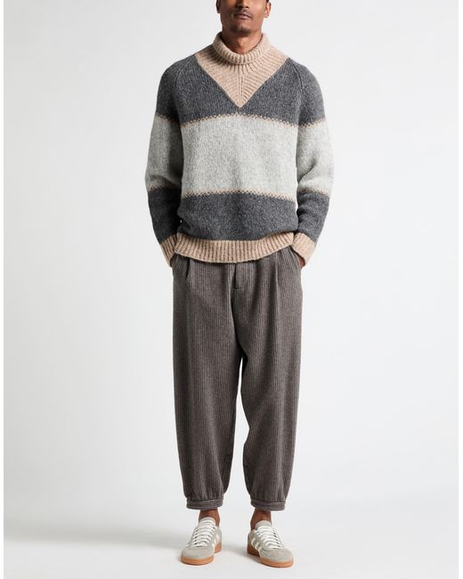 Giorgio Armani Gray Turtleneck Alpaca Wool, Wool, Polyamide for men