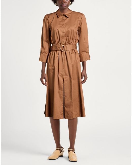 Kaos Brown Midi Dresses