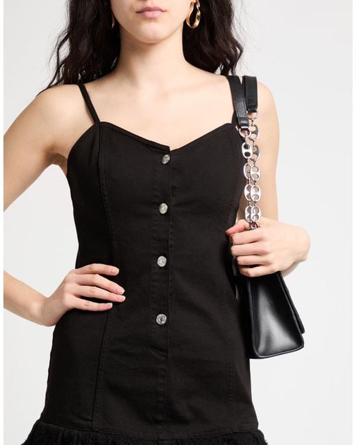 Grifoni Black Mini Dress Cotton, Elastane